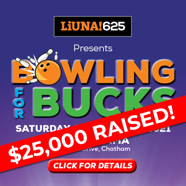 Bowlers Raise Big Bucks For Chatham Community In LiUNA!625 and Bowling Stones	Annual Fundraiser